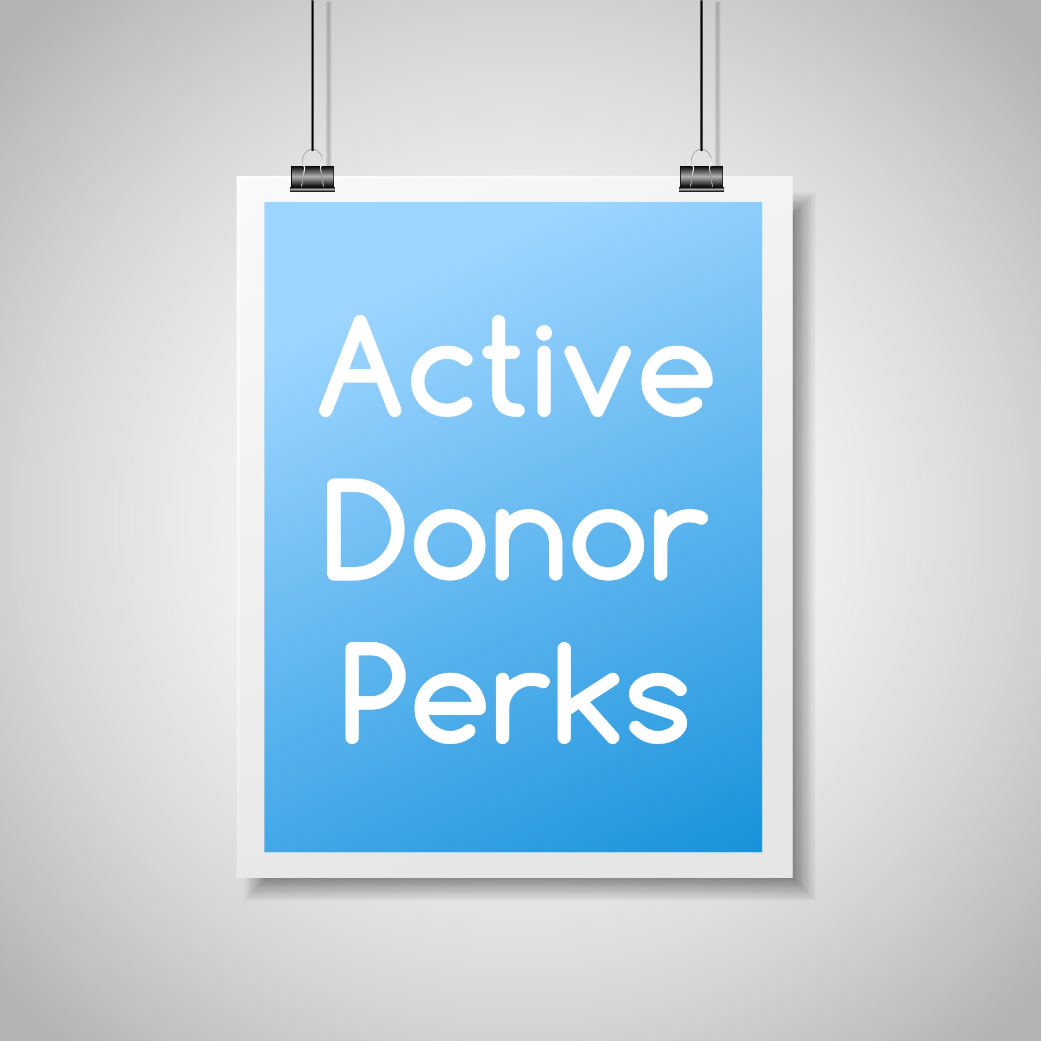 Active Donor Perks