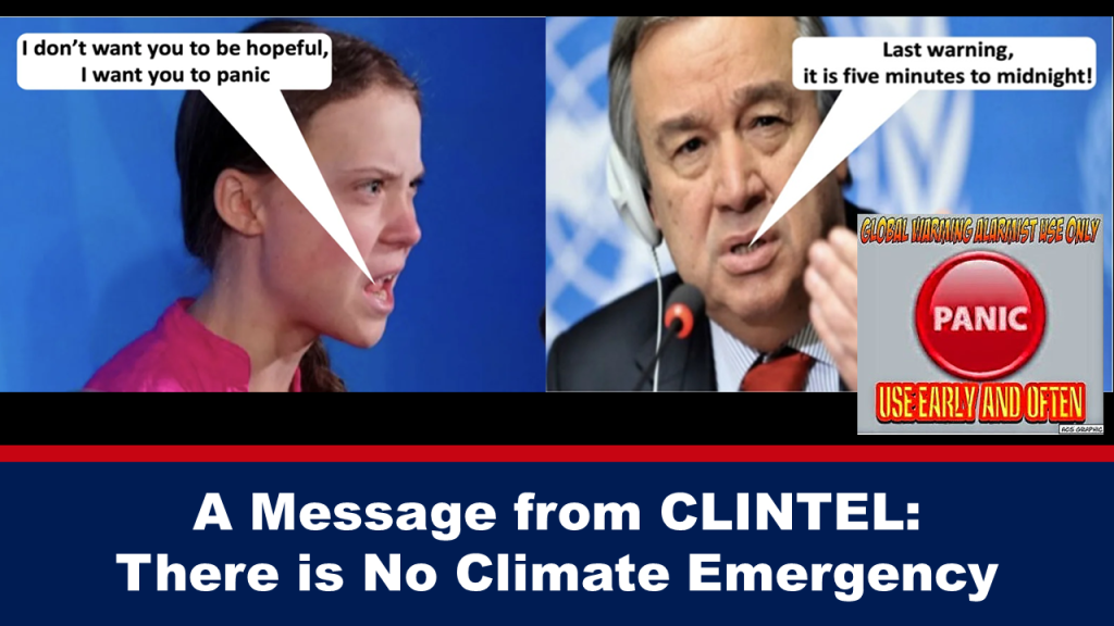 A Message from CLINTEL: There is No Climate Emergency